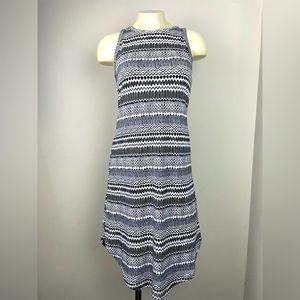 Banana Republic Sleeveless Black and White Dress with Knotted Back